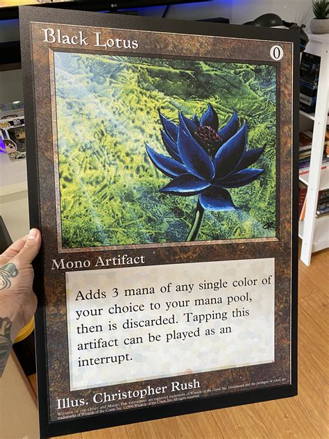 Black lotus magic card created by an artist